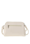 Zen Collection Faux Leather Small Dome Crossbody Bag, Cream