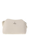Zen Collection Faux Leather Small Satchel Bag, Cream