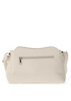 Zen Collection Faux Leather Small Satchel Bag, Cream