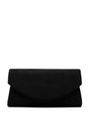 Zen Collection Faux Suede Envelope Clutch Bag, Black
