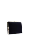 Zen Collection Satin Press Clutch Bag, Navy