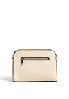 Zen Collection Pebbled Faux Leather Key Chain Crossbody Bag, Beige