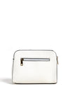 Zen Collection Pebbled Faux Leather Key Chain Crossbody Bag, White