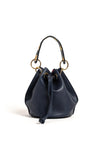 Zen Collection Drawstring Bucket Crossbody Bag, Navy