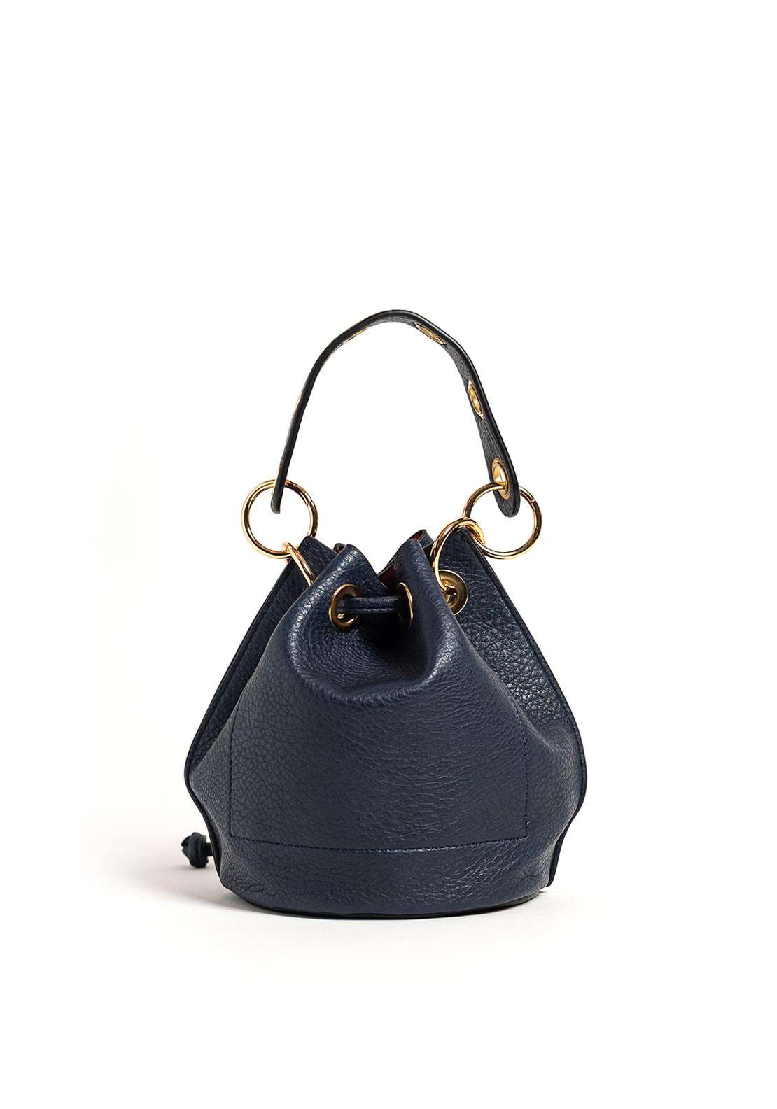 Zen Collection Drawstring Bucket Crossbody Bag, Navy