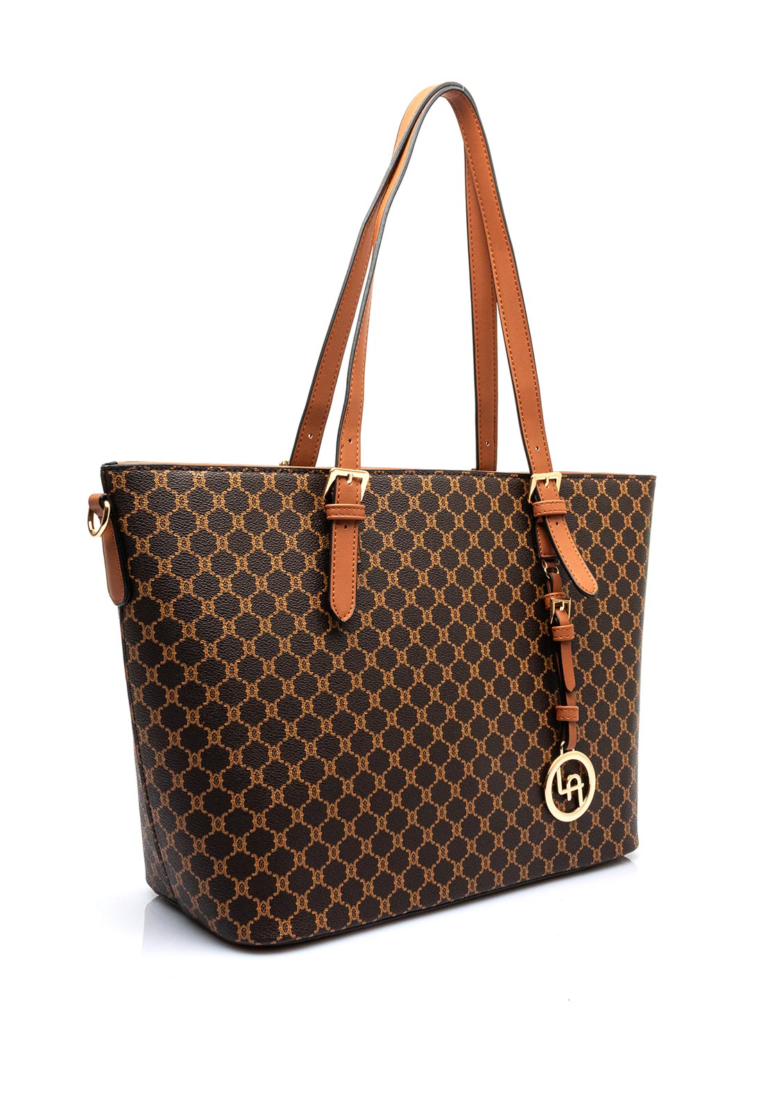 Zen Collection Honeycomb Large Tote Bag, Brown