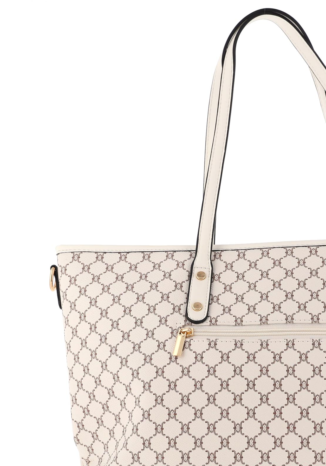 Zen Collection Honeycomb Large Tote Bag, White