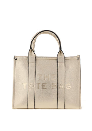 Zen Collection Debossed Quote Tote Bag, Gold
