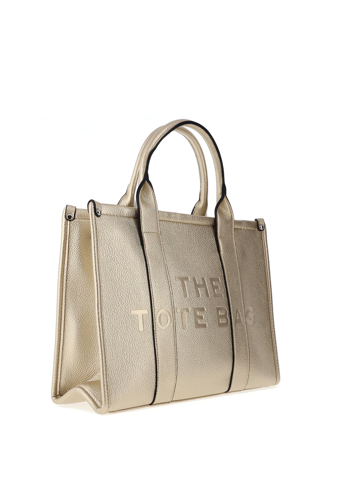 Zen Collection Debossed Quote Tote Bag, Gold