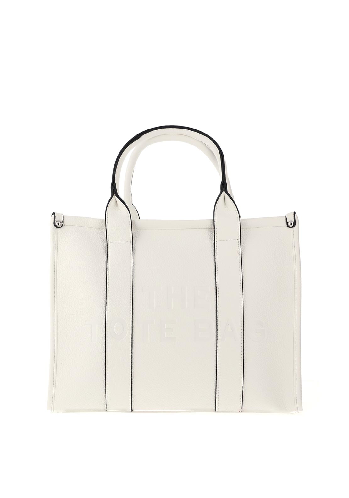 Zen Collection Debossed Quote Tote Bag, White
