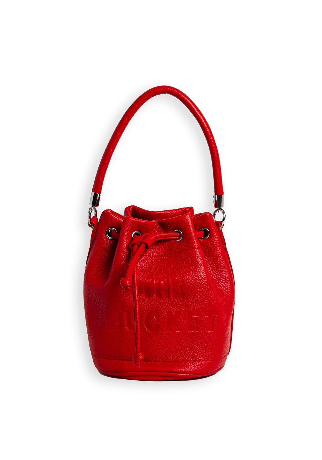 Zen Collection Drawstring Bucket Bag, Red