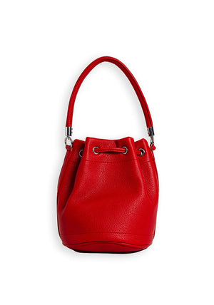 Zen Collection Drawstring Bucket Bag, Red