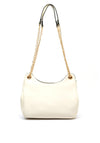 Zen Collection Diamond Quilt Shoulder Bag, Off White