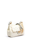 Zen Collection Diamond Quilt Shoulder Bag, Off White