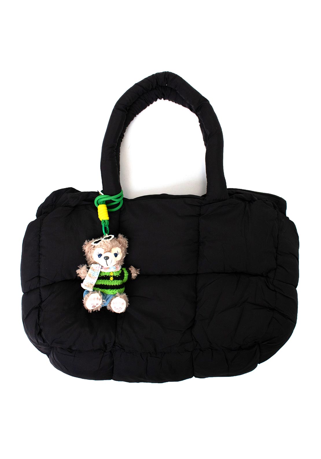 Zen Collection Puffer Zip Shopper Bag, Black