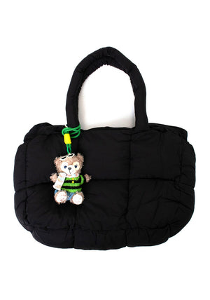 Zen Collection Puffer Zip Shopper Bag, Black