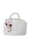 Zen Collection Puffer Zip Shopper Bag, White
