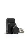Zen Collection Tripple Pocket Smartphone Mini Crossbody Bag, Black