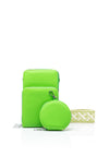 Zen Collection Tripple Pocket Smartphone Mini Crossbody Bag, Lime Green