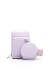 Zen Collection Double Pocket Smartphone Mini Crossbody Bag, Lilac