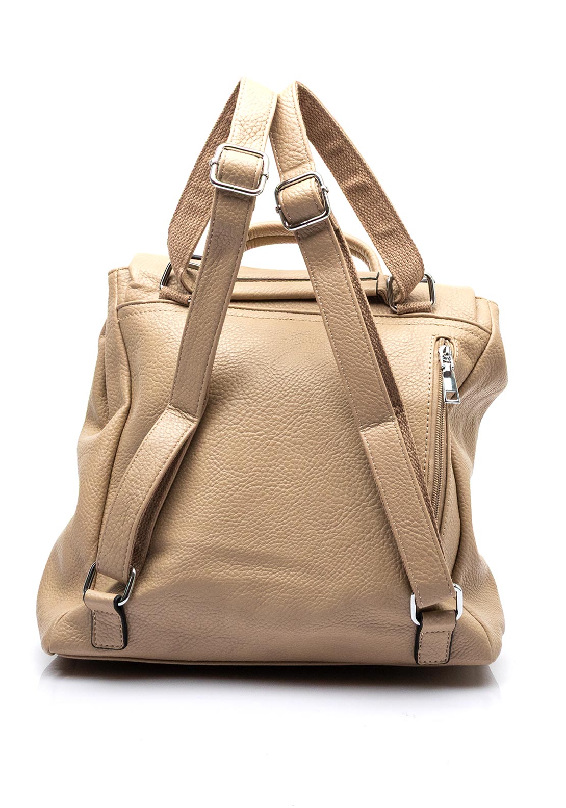 Zen Collection Flap Over Medium Convertible Backpack, Taupe