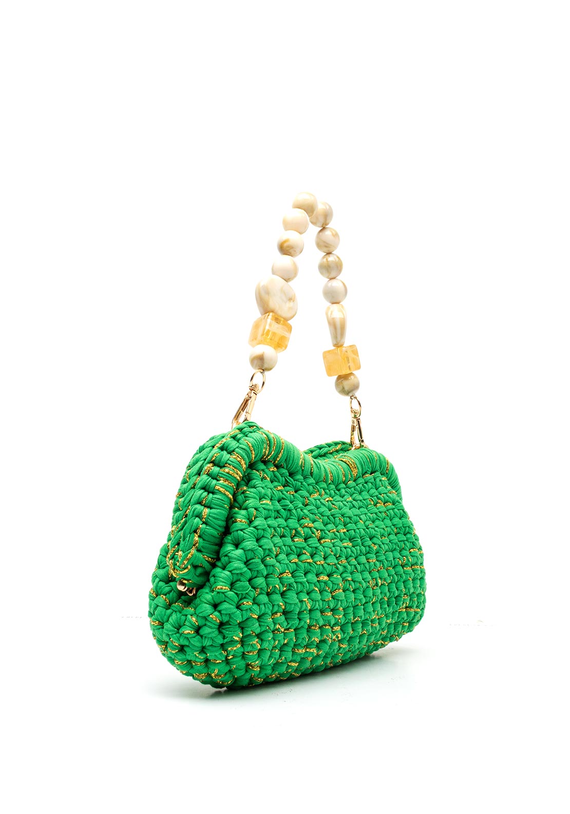 Zen Collection Crochet Knit Summer Clutch Bag, Green