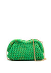Zen Collection Crochet Knit Summer Clutch Bag, Green