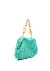 Zen Collection Crochet Knit Summer Clutch Bag, Blue