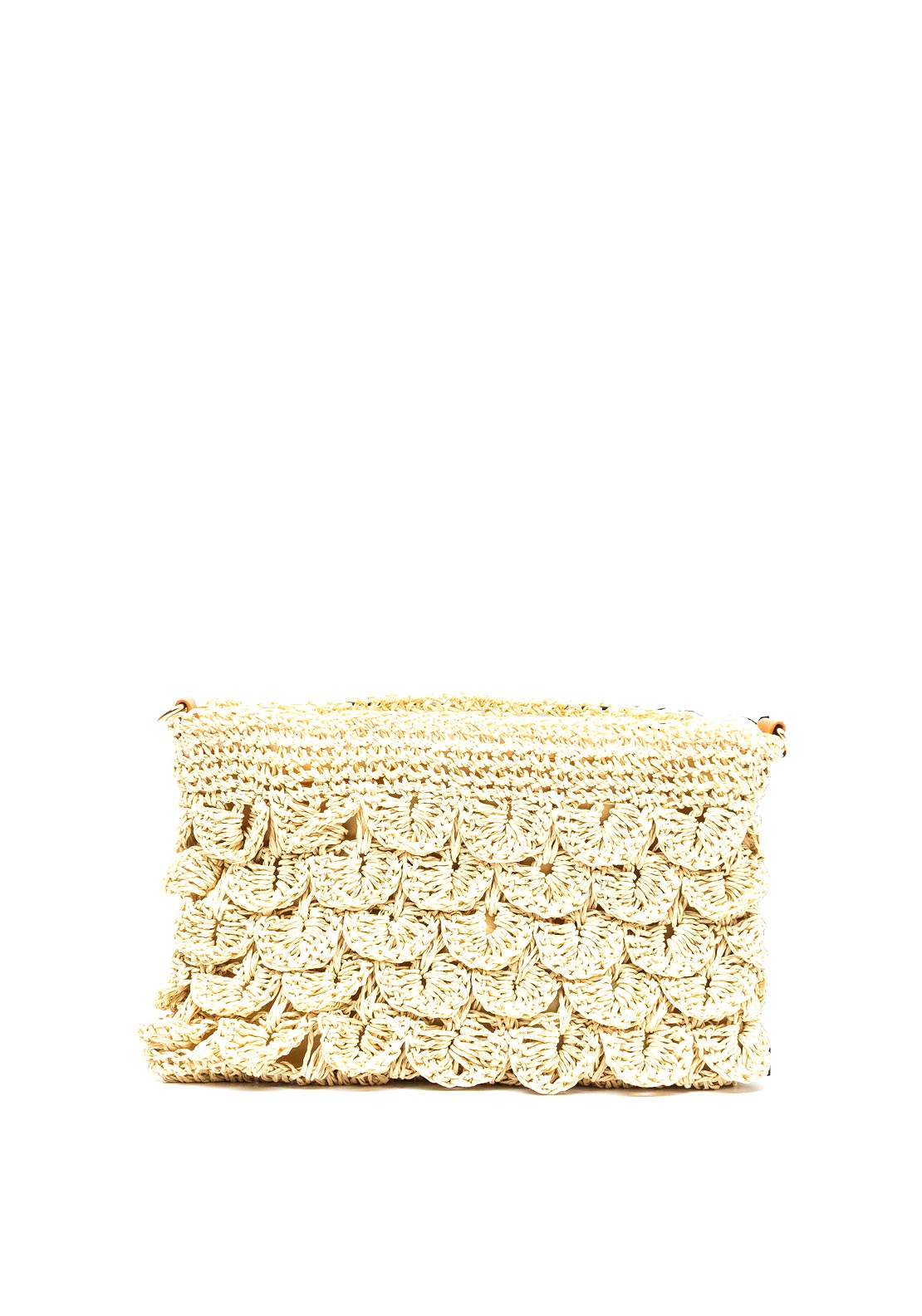 Zen Collection Crochet Straw Crossbody Bag, Natural