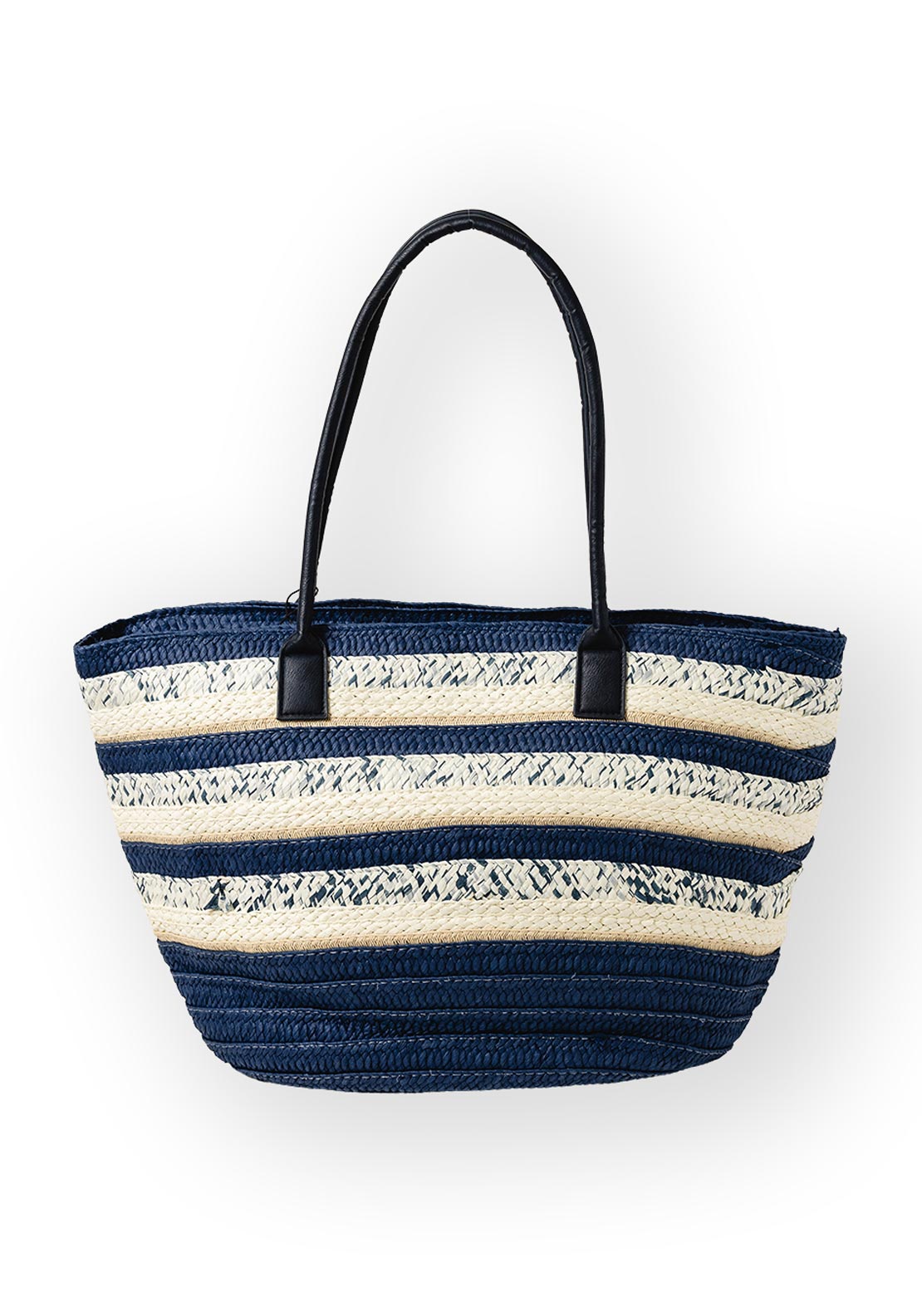 Serafina Collection Striped Woven Shoulder Bag, Navy