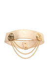 Serafina Collection Chain Detail Belt, Beige