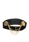 Serafina Collection Chain Detail Belt, Black