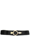 Serafina Collection Elasticated Panelled Belt, Black