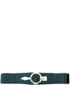 Serafina Collection Elasticated Panelled Belt, Green