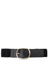 Serafina Collection Buckled Elasticated Belt, Black