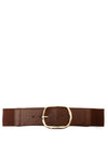 Serafina Collection Buckled Elasticated Belt, Brown