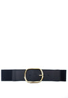 Serafina Collection Buckled Elasticated Belt, Navy