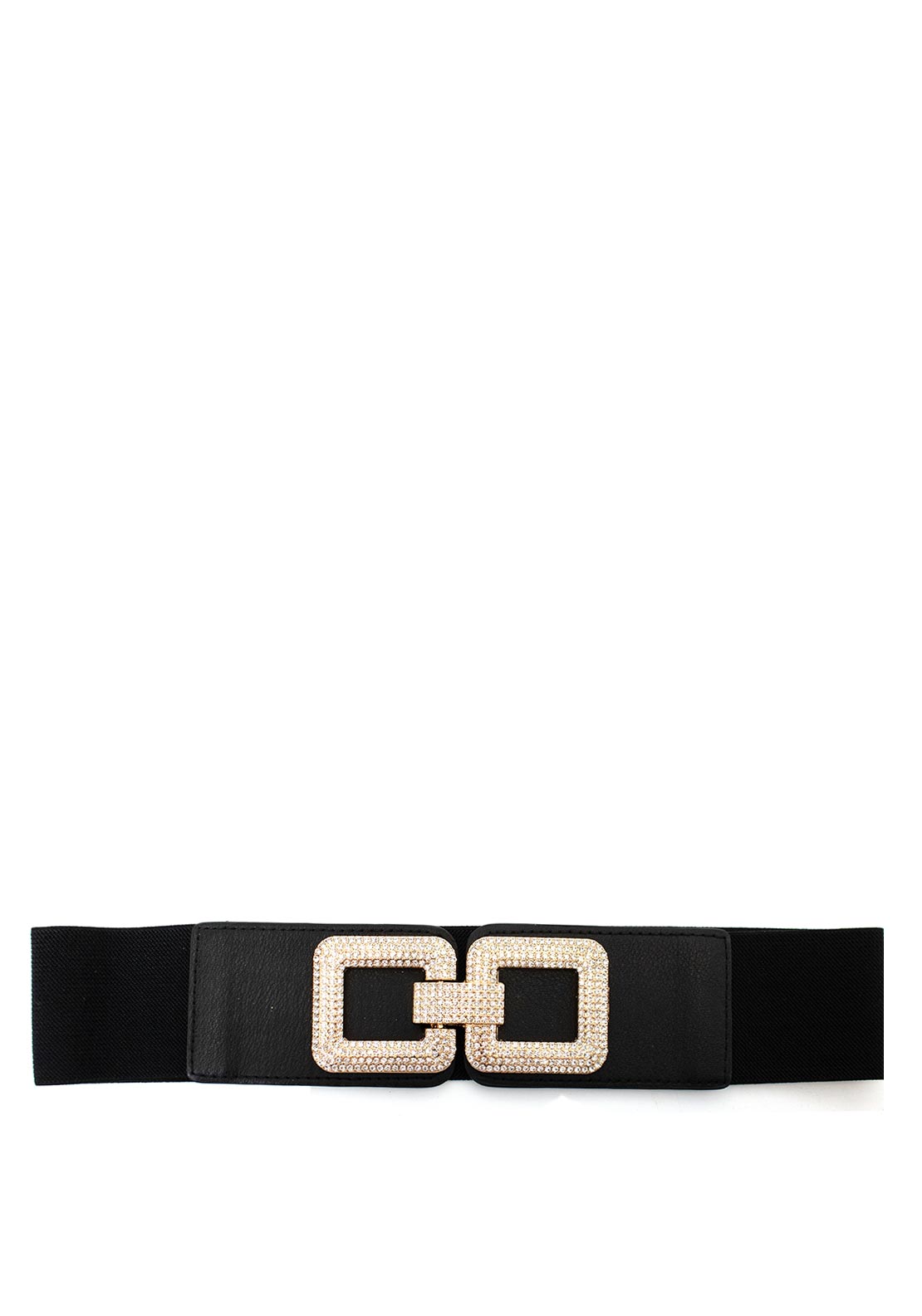 Serafina Collection Embellished Elasticated Belt, Brown