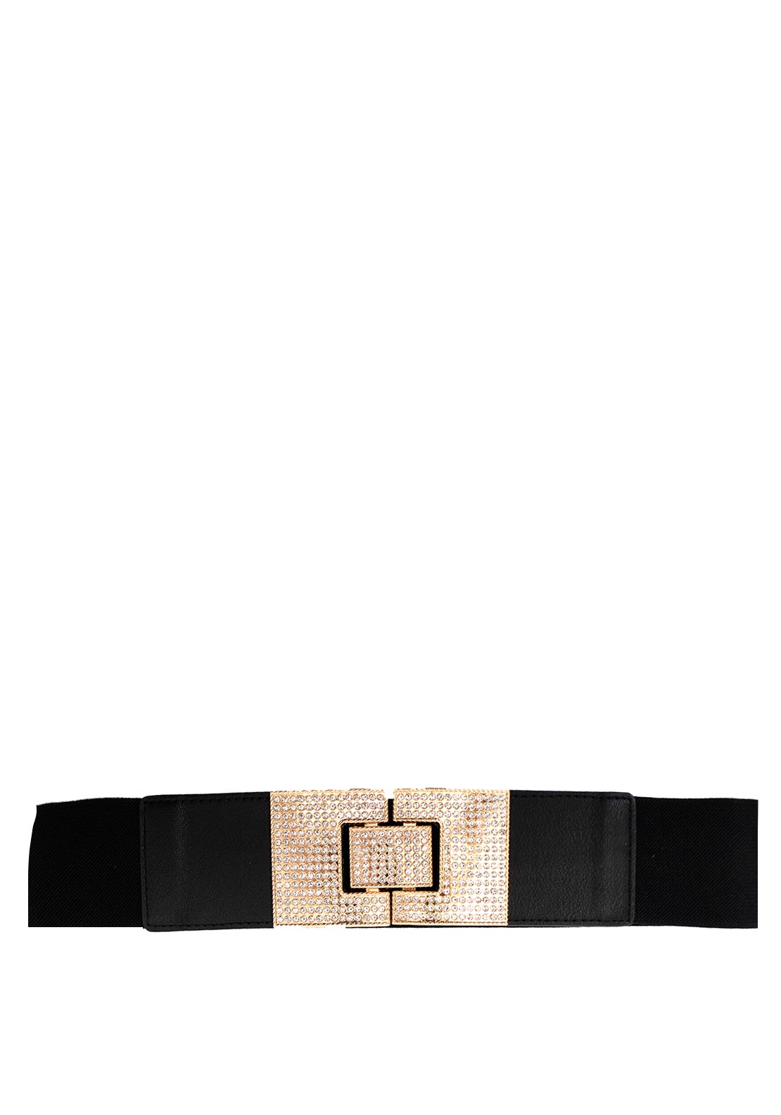 Serafina Collection Embellished Buckle Belt, Black