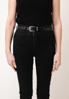 Serafina Collection Buckle Detail Belt, Black