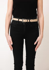 Serafina Collection Basic with Buckle Detail Belt, Beige