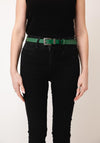 Serafina Collection Basic with Buckle Detail Belt, Green