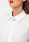 Serafina Collection Floral Detail Embellished Button Cover, Gold
