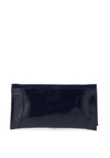 Bioeco by Arka Leather Patent Clutch Bag, Navy