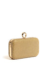 Zen Collection Diamante Detail Handle Clutch, Silver