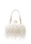Zen Collection Feather Clutch Bag, White