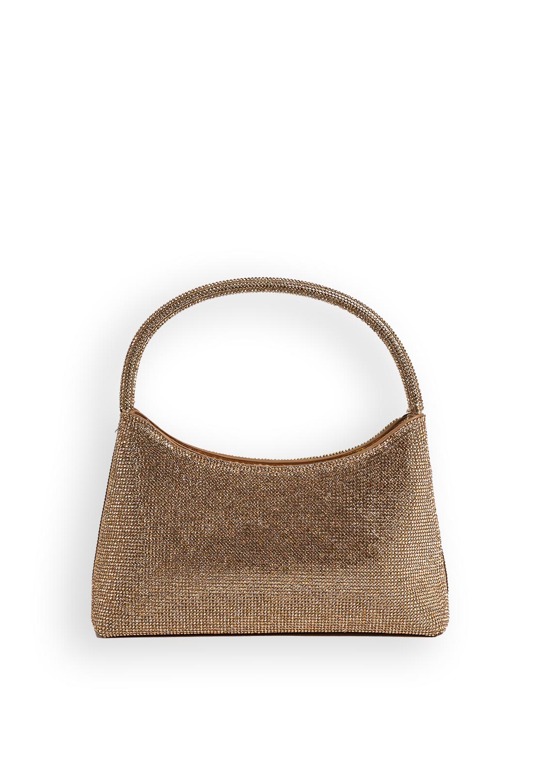 Zen Collection Structured Diamante Encrusted Mini Grab Bag, Champagne
