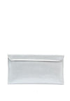Pomares Shimmer Rectangular Clutch Bag, Silver