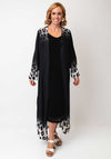 Serafina Collection One Size Animal Print Ombre Beach Cover Up, Black