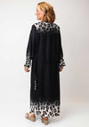 Serafina Collection One Size Animal Print Ombre Beach Cover Up, Black